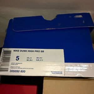 Nike Dunk High Pro SB Blue Shoe Box